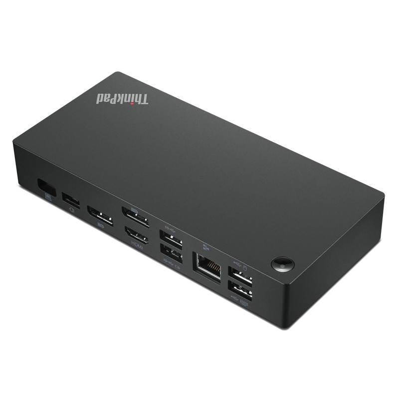 Lenovo USB-C Universal Dock - 135W Power, 3x Display 4K, HDMI + 2x DisplayPort, Gigabit Ethernet, 3x USB-A + 1x USB-C, Black