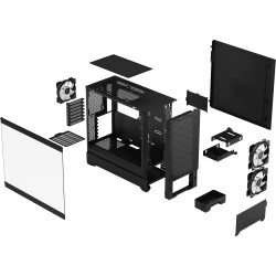Fractal Design Pop Air RGB - Mid Tower PC Case - Black, Tempered Glass Window, ARGB Fans — Buy in Cyprus with Fast Delivery