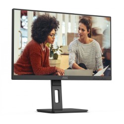 AOC 27E3QAF - 27-inch FHD IPS Monitor (1920x1080), 75Hz, 4ms, HDMI/DP/VGA, Built-in Speakers, Pivot & Height Adjust, Black
