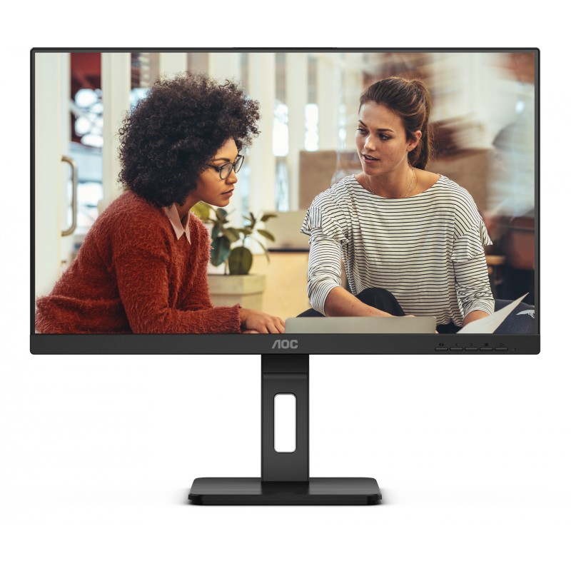 AOC 27E3QAF - 27-inch FHD IPS Monitor (1920x1080), 75Hz, 4ms, HDMI/DP/VGA, Built-in Speakers, Pivot & Height Adjust, Black