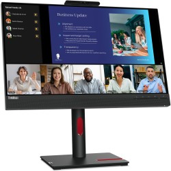 Lenovo ThinkVision T24v-30 - 23.8in FHD (1920x1080) IPS 75Hz Monitor, 4ms, Webcam & Speakers, HDMI/DP/VGA, Raven Black