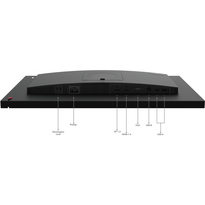 Lenovo ThinkVision T24v-30 - 23.8in FHD (1920x1080) IPS 75Hz Monitor, 4ms, Webcam & Speakers, HDMI/DP/VGA, Raven Black