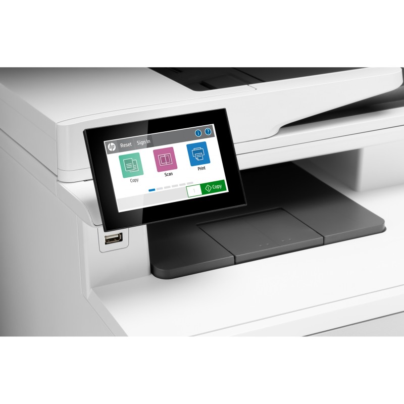 HP Color LaserJet Enterprise MFP M480f - 4-in-1 A4 Color Laser, 2GB RAM, 16GB Storage, 800MHz, Gigabit LAN, ADF, White/Black
