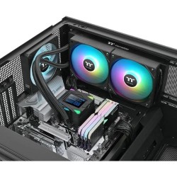 Thermaltake LA240-S AIO Liquid Cooler 240mm - 2x120mm ARGB Fans, LCD Pump, Black — Buy in Cyprus with Fast Delivery