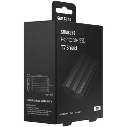 Samsung Portable SSD T7 Shield - MU-PE2T0S - 2TB, USB-C (USB 3.2 Gen2), 1050MB/s, Black, Rugged
