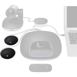 Logitech Group Expansion Microphones - Wireless Omnidirectional Table Mics, Black (2-Pack) — Buy in Cyprus with Fast Delivery