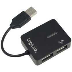 LogiLink USB 2.0 Hub - UA0139 - 4x USB-A Ports, 480 Mbps, Black — Buy in Cyprus with Fast Delivery