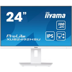 iiyama ProLite XUB2492HSU-W6 24-inch IPS FHD Monitor - XUB2492HSU-W6 - White, 1080p, 100Hz, 0.4ms