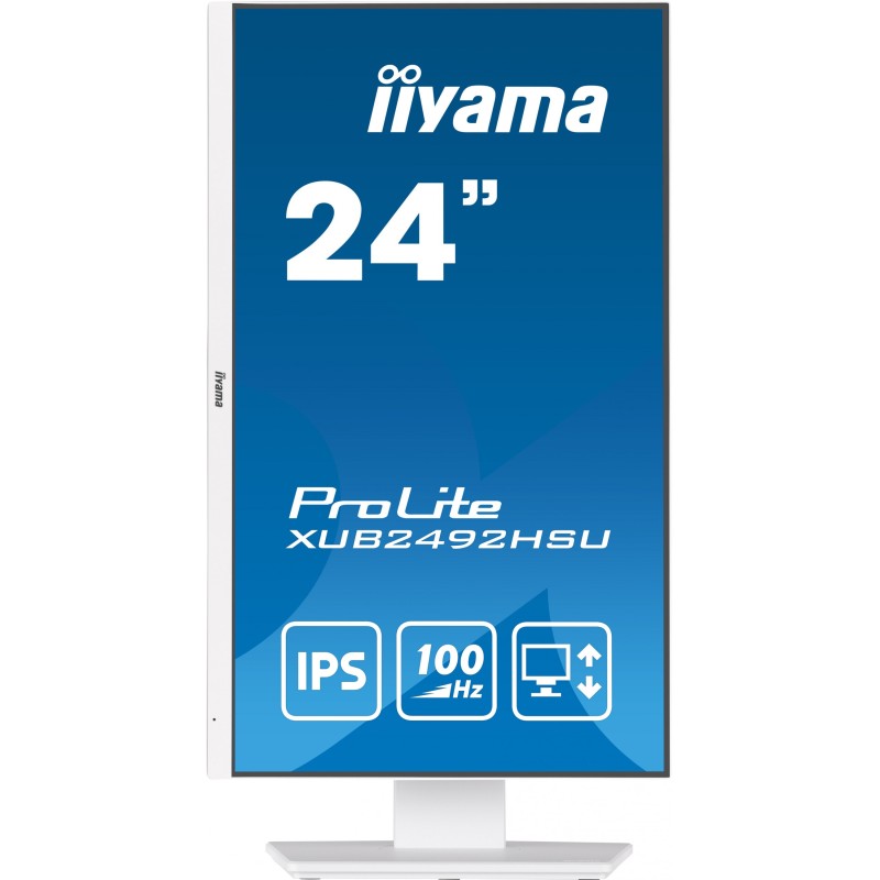 iiyama ProLite XUB2492HSU-W6 24-inch IPS FHD Monitor - XUB2492HSU-W6 - White, 1080p, 100Hz, 0.4ms