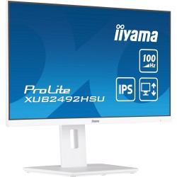 iiyama ProLite XUB2492HSU-W6 24-inch IPS FHD Monitor - XUB2492HSU-W6 - White, 1080p, 100Hz, 0.4ms