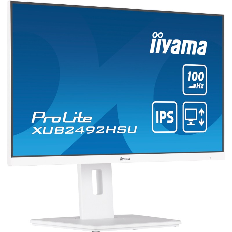 iiyama ProLite XUB2492HSU-W6 24-inch IPS FHD Monitor - XUB2492HSU-W6 - White, 1080p, 100Hz, 0.4ms