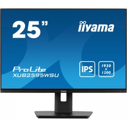 iiyama ProLite XUB2595WSU-B5 - 25 inch IPS LED Monitor - 1920x1200, 16:10, 4ms - Height/Swivel/Pivot, Black