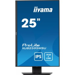 iiyama ProLite XUB2595WSU-B5 - 25 inch IPS LED Monitor - 1920x1200, 16:10, 4ms - Height/Swivel/Pivot, Black