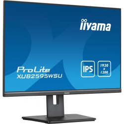 iiyama ProLite XUB2595WSU-B5 - 25 inch IPS LED Monitor - 1920x1200, 16:10, 4ms - Height/Swivel/Pivot, Black