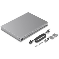 Ubiquiti UniFi USW-Pro-Max-24-PoE - Grey - L3 Managed, 24x 2.5G/1G + 2x 10G SFP+, 400W PoE, Rackmount