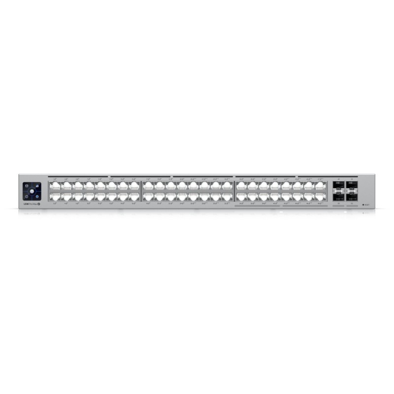 Ubiquiti UniFi Switch - USW-PRO-Max-48-PoE - Grey 1U Rackmount, PoE++ 720W, 48-Port L3 Managed