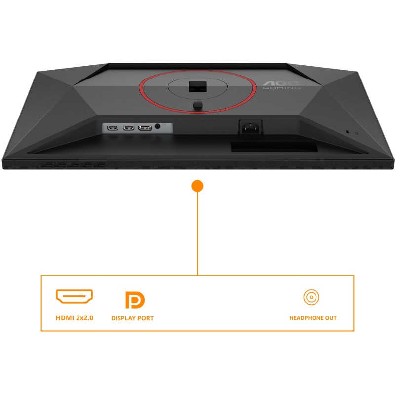 AOC 24G4HA - 23.8" Fast IPS Gaming Monitor, FHD 1920x1080, 200Hz 1ms, HDR10, 2xHDMI2.0+DP1.4, Black/Red