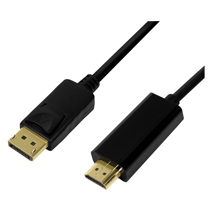 LogiLink DisplayPort to HDMI Cable - CV0129 - 5 m, DP 1.2 to HDMI 1.4, Black — Buy in Cyprus with Fast Delivery