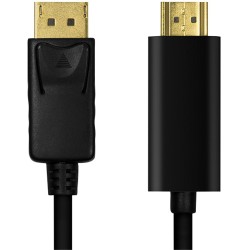 LogiLink DisplayPort to HDMI Cable - CV0129 - 5 m, DP 1.2 to HDMI 1.4, Black — Buy in Cyprus with Fast Delivery