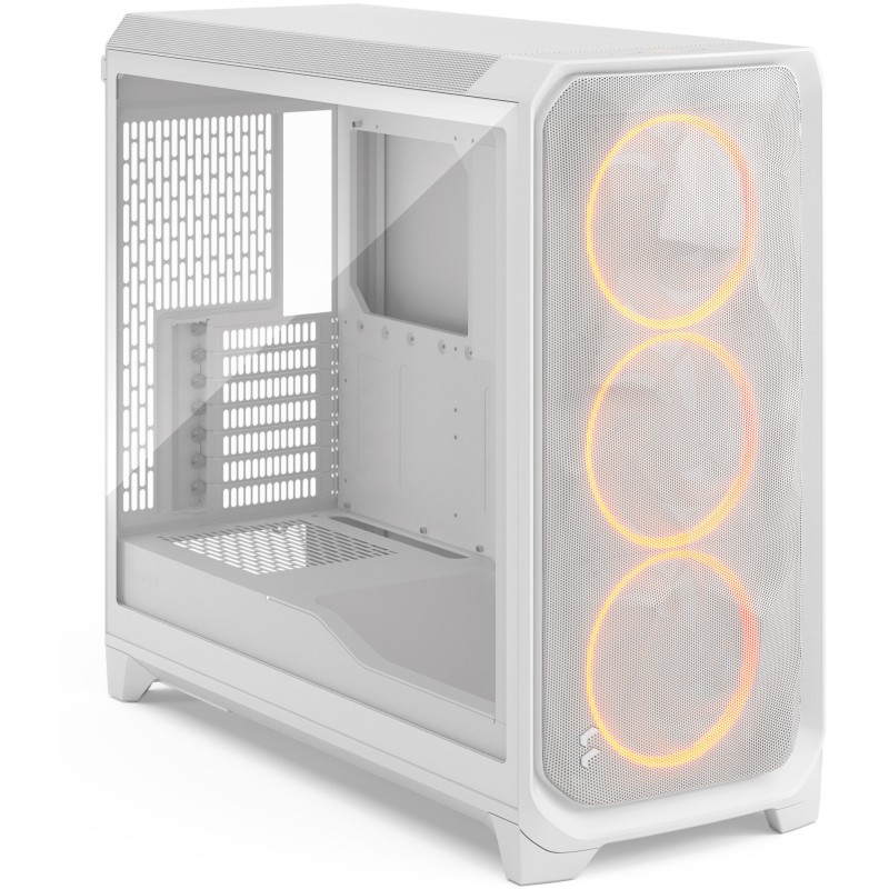 Fractal Design Meshify 3 XL - White Tempered Glass RGB Full-Tower PC Case (E-ATX/ATX/mATX/ITX)