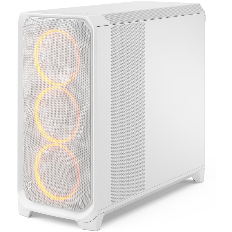 Fractal Design Meshify 3 XL - White Tempered Glass RGB Full-Tower PC Case (E-ATX/ATX/mATX/ITX)