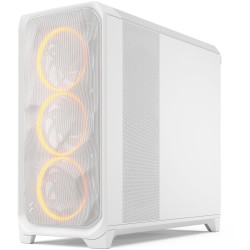 Fractal Design Meshify 3 XL - White Tempered Glass RGB Full-Tower PC Case (E-ATX/ATX/mATX/ITX)