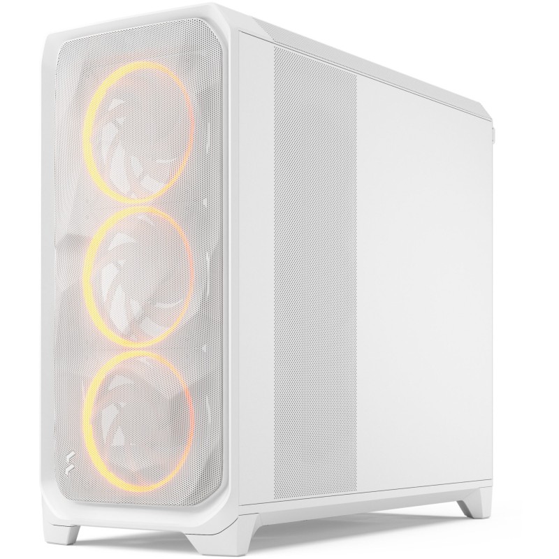 Fractal Design Meshify 3 XL - White Tempered Glass RGB Full-Tower PC Case (E-ATX/ATX/mATX/ITX)