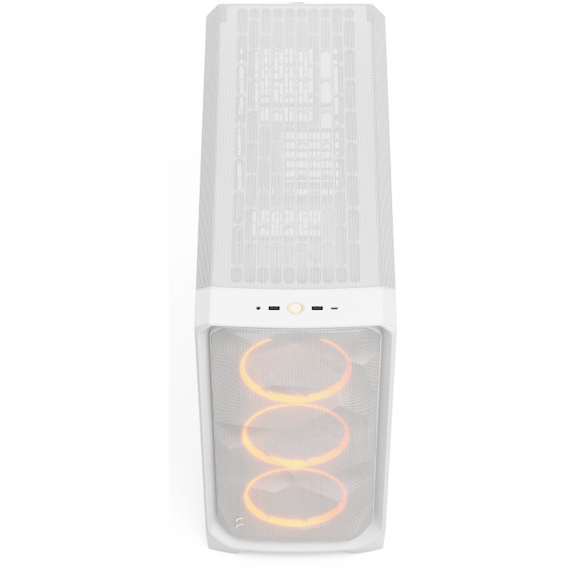 Fractal Design Meshify 3 XL - White Tempered Glass RGB Full-Tower PC Case (E-ATX/ATX/mATX/ITX)