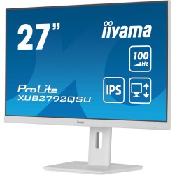 iiyama ProLite XUB2792QSU-W6 - 27" WQHD (2560x1440) IPS 100Hz Monitor, 0.4ms, HDMI/DP, USB 3.2 Hub, Height/Pivot, White