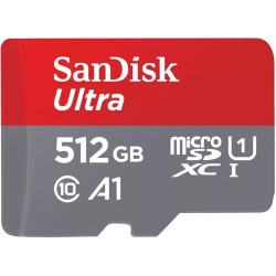 SanDisk Ultra microSDXC 512GB - 150MB/s, UHS-I A1, Class 10 (U1), SD Adapter, Grey/Red — Buy in Cyprus with Fast Delivery