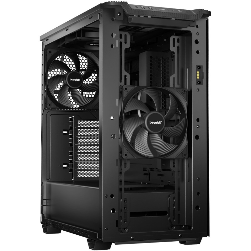 be quiet! Pure Base 501 DX - Mid Tower PC Case - Black, ATX/mATX/Mini-ITX, USB-C, 3x140mm Fans, Tempered Glass