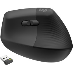 Logitech Lift for Business - Vertical Ergonomic Mouse - Right-Hand, Graphite, 4000 DPI, Bluetooth & 2.4GHz