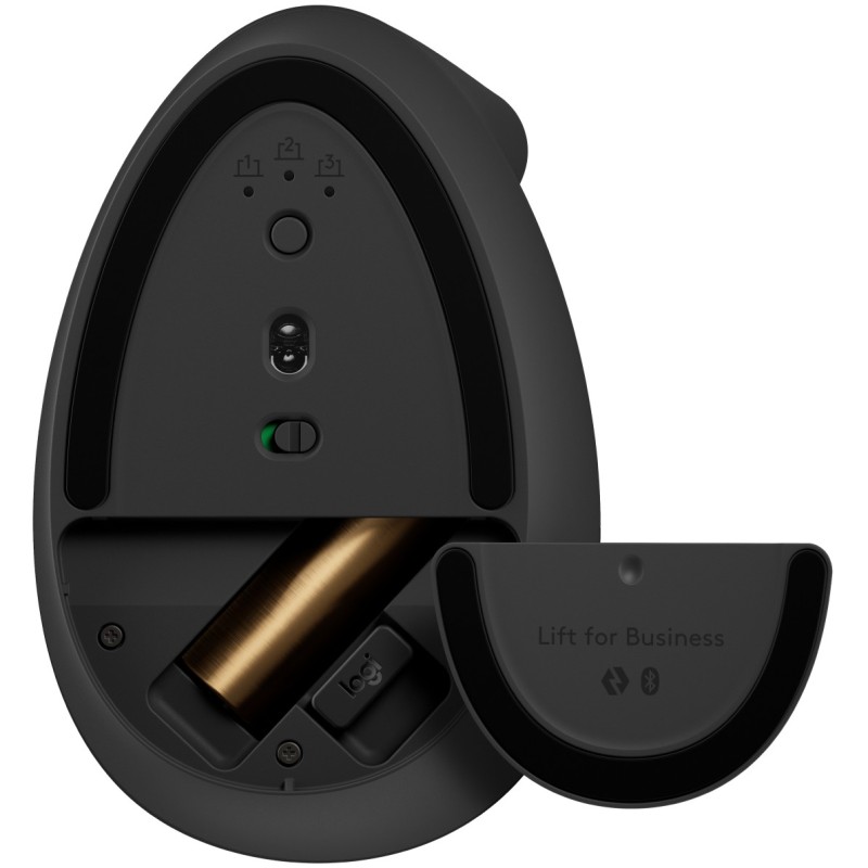 Logitech Lift for Business - Vertical Ergonomic Mouse - Right-Hand, Graphite, 4000 DPI, Bluetooth & 2.4GHz