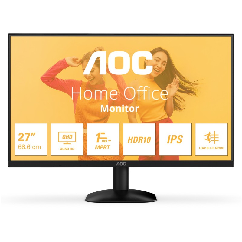 AOC Q27B35E - 27-inch QHD IPS Monitor, 75Hz, 4ms GTG, HDMI 1.4 & DP1.4, Black — Buy in Cyprus with Fast Delivery