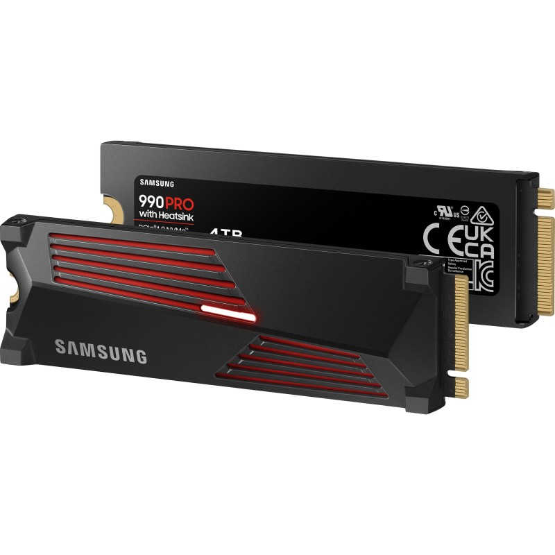 Samsung 990 PRO - 4TB M.2 2280 NVMe PCIe 4.0 x4 SSD with Heatsink - V-NAND TLC, 7450/6900 MB/s