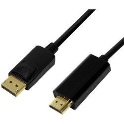 LogiLink DisplayPort to HDMI Cable - CV0126 - DP 1.2 to HDMI 1.4, 1 m, Black — Buy in Cyprus with Fast Delivery