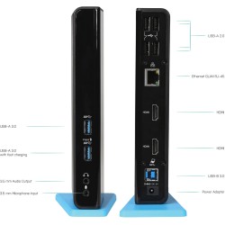 D I-TEC USB 3.0 Dual HDMI Docking Station - Black, USB-A 3.0, Dual HDMI, Gigabit Ethernet — Buy in Cyprus with Fast Delivery