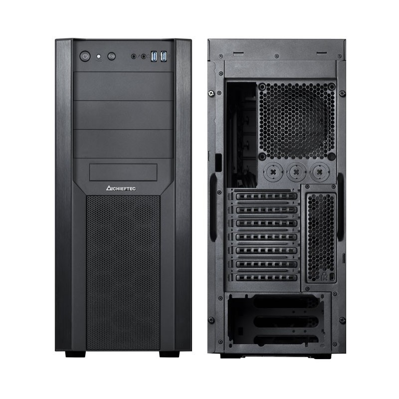 Chieftec Mesh Series - CW-01B-OP - Black Mid-Tower PC Case, ATX/mATX/Mini-ITX, 7x3.5" bays, 410mm GPU, 165mm CPU Cooler