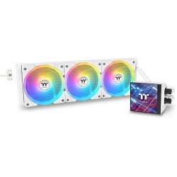 Thermaltake MAGFloe 360 Ultra Snow Edition - AIO 360mm Liquid CPU Cooler - White, ARGB, TFT Display, 355W TDP