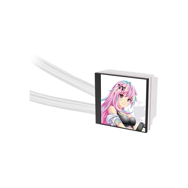 Thermaltake MAGFloe 360 Ultra Snow Edition - AIO 360mm Liquid CPU Cooler - White, ARGB, TFT Display, 355W TDP