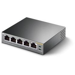 TP-Link SG1005P 5-Port Gigabit PoE Switch - SG1005P - Black, Metal enclosure, 4 PoE ports, Unmanaged