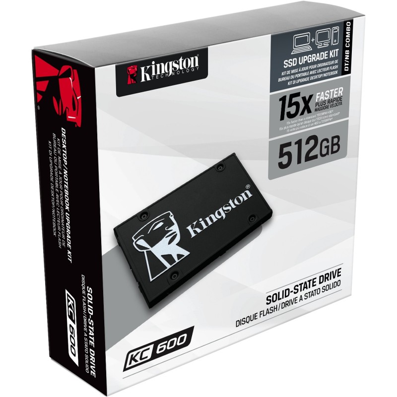 2.5\" Kingston KC600 - KC600 - SATA III 2.5\" SSD, 512GB, 3D TLC, 550/520 MB/s — Buy in Cyprus with Fast Delivery
