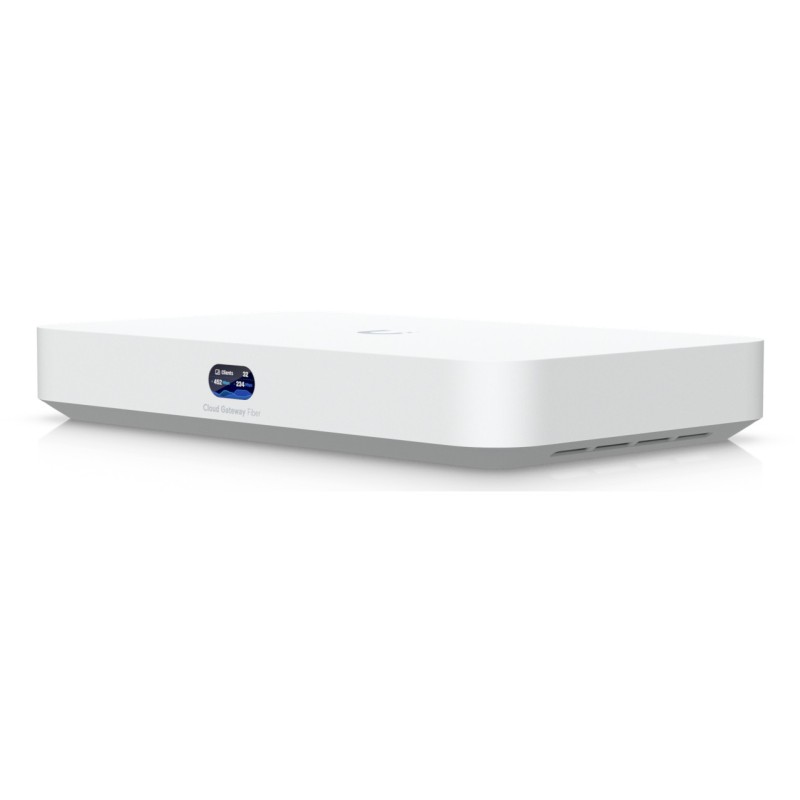 Unifi Cloud Gateway Fiber - UCG-Fiber - White, 3000 MB RAM, 2200 MHz CPU, 4x2.5G LAN, 1x10G SFP+, PoE+ 30W
