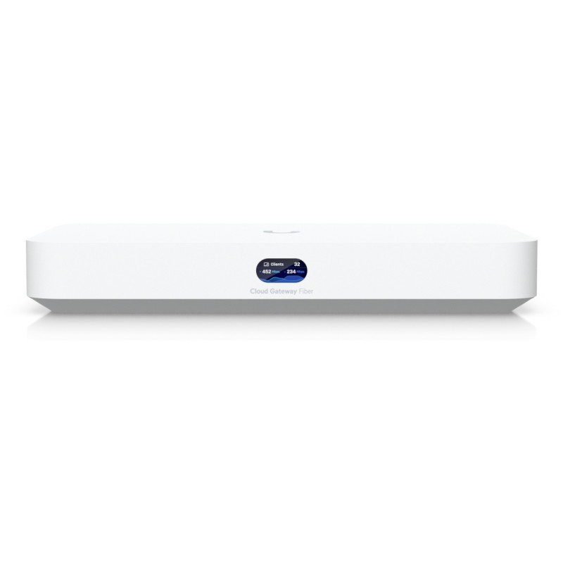 Unifi Cloud Gateway Fiber - UCG-Fiber - White, 3000 MB RAM, 2200 MHz CPU, 4x2.5G LAN, 1x10G SFP+, PoE+ 30W
