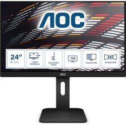 AOC Pro-line X24P1 - 24" (61 cm) WUXGA 1920x1200 IPS, 4 ms, 60Hz, HDMI/DP/VGA, 2x2W Speakers, VESA Pivot - Black