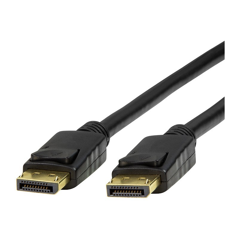 DisplayPort 1.4 Cable DP-DP Male-Male 3m - CV0121 - Black, Gold-plated, Latching, 8K@60Hz — Buy in Cyprus with Fast Delivery