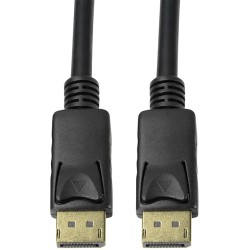 DisplayPort 1.4 Cable DP-DP Male-Male 3m - CV0121 - Black, Gold-plated, Latching, 8K@60Hz — Buy in Cyprus with Fast Delivery