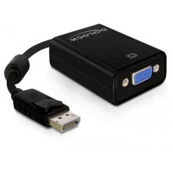 DeLock DisplayPort 1.2 to VGA Adapter - 61848 - Black — Buy in Cyprus with Fast Delivery