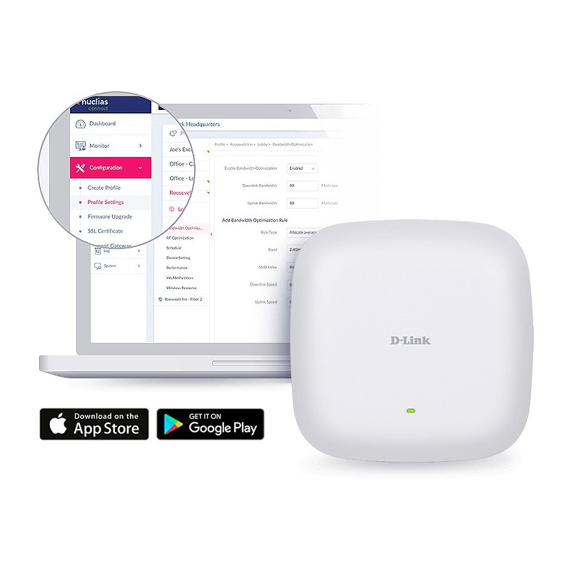 D-Link DAP-X2810 - AX1800 Wi-Fi 6 Dual-Band PoE Access Point - White — Buy in Cyprus with Fast Delivery