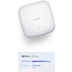 D-Link DAP-X2810 - AX1800 Wi-Fi 6 Dual-Band PoE Access Point - White — Buy in Cyprus with Fast Delivery